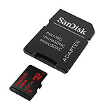 SanDisk Carte mémoire microSDXC Ultra UHS-I 128 Go + Adaptateur SD