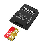 SanDisk Carte mémoire microSDXC Extreme UHS-I 64 Go + Adaptateur SD
