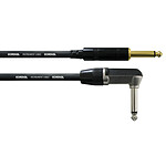 Cordial Câble audio Jack 6.35 mm mono mâle/mâle coudé (3 mètres)