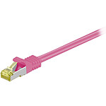 Cable RJ45 categoría 7 S/FTP 0,5 m (rosa)
