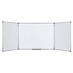 Bi-Office Tableau blanc triptyque émaillé 90 x 120/240 cm