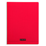 Calligraphe 8000 Polypro Cahier 96 pages 24 x 32 cm seyes grands carreaux Rouge