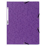 Exacompta Chemises 3 rabats élastiques 400g Violet x 25