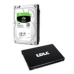 Seagate HDD BarraCuda 2 To + LDLC SSD F7 Plus 120 GB