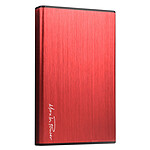 MaxInPower caja externa USB 3.0 de aluminio pulido para disco duro 2.5'' SATA III (color rojo)
