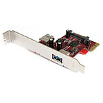 StarTech.com Carte contrôleur PCI-E (2 ports USB 3.0 Type A - interne/externe)    