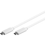 Cable USB 3.1 Tipo C (Macho/Macho) Blanco - 0.5 m