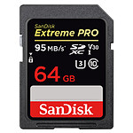 SanDisk Carte mémoire SDXC Extreme PRO UHS-1 U3 V30 64 Go
