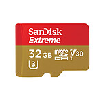 SanDisk Extreme microSDHC UHS-I U3 V30 32 Go + Adaptateur SD (SDSQXVF-032G-GN6MA)