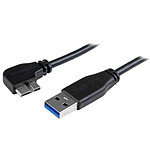 StarTech.com Câble USB-A 3.0 vers micro USB-B 3.0 coudé à gauche - M/M - 2 m - Noir