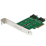 StarTech.com Carte contrôleur PCI-Express 4x (2x M.2 SATA III + 1x M.2 PCI-e NVMe)
