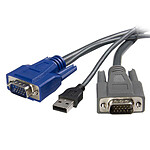 StarTech.com Câble ultra-fin pour Switch KVM 2-en-1 VGA/USB 2-en-1 - 3 mètres