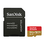 SanDisk Extreme Action Camera microSDXC UHS-I U3 V30 A1 64 Go + Adaptateur SD
