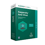 Kaspersky Anti-Virus 2018 - Licence 1 an 3 postes