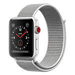 Apple Watch Series 3 GPS + Cellular Aluminium Argent Sport Coquillage 42 mm