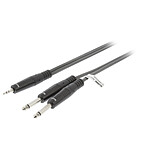 Sweex cable estéreo Jack 3.5 mm/ 2 Jack 6.35mm macho/macho Gris - 1.5 m
