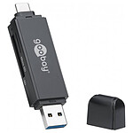 Goobay Lector de tarjetas USB 3.0/USB-C - 2-en-1