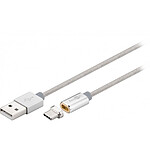 Goobay Câble Magnetic USB-A 2.0 / USB-C Gris