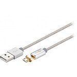 Goobay Câble Magnetic USB-A 2.0 / micro USB 2.0 Gris