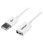 StarTech.com Câble d'extension USB 2.0 Type A-A - M/F - 3 m - Blanc