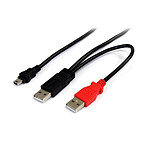 StarTech Cordon 2 x USB 2.0 type A / mini USB