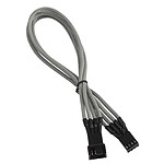 BitFenix Alchemy Silver - Câble d'alimentation gainé - 4 pins PWM - 30 cm