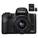Canon EOS M50 Noir + EF-M 15-45 mm IS STM Noir + Kingston Canvas Select SDCS/16GB