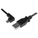 StarTech.com Câble de charge et synchronisation USB 2.0 Type-A vers micro USB 2.0 B coudé vers la gauche - M/M - 1 m - 0,25 mm²