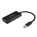 StarTech.com Mini Hub USB 3.0 à 4 ports avec port de charge et adaptateur d'alimentation inclus