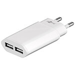 Goobay Chargeur USB Double 2.4A Blanc