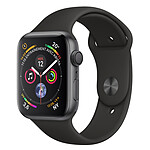 Apple Watch Series 4 GPS Aluminium Gris Sidéral Sport Noir 44 mm - Reconditionné