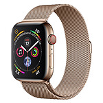 Apple Watch Series 4 GPS + Cellular Acier Or Milanais Or 44 mm