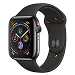 Apple Watch Series 4 GPS + Cellular Acier Noir Sport Noir 44 mm