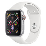 Apple Watch Series 4 GPS + Cellular Aluminium Argent Sport Blanc 44 mm