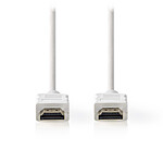 Nedis Câble HDMI haute vitesse avec Ethernet Blanc (2 mètres)