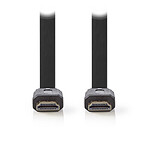 Nedis Câble HDMI plat haute vitesse avec Ethernet Noir (1.5 mètre)