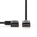 Nedis Cable HDMI en ángulo a la izquierda de alta velocidad con Ethernet negro (1,5 metros)