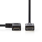 NEDIS Cable HDMI en ángulo recto de alta velocidad con Ethernet negro (1,5 metros)