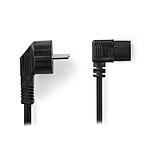 Nedis Câble d'alimentation coudé pour PC, moniteur et onduleur noir - 2 mètres