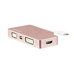 StarTech.com Adaptateur 4-en-1 USB-C vers HDMI/VGA/DVI/Mini DisplayPort 4K 60Hz - Or rose
