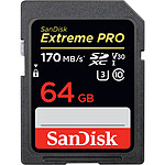 SanDisk Tarjeta de memoria SDXC Extreme PRO UHS-I U3 de 64 GB 