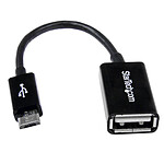 Startech.com Adaptateur micro USB B mâle / USB 2.0 Host OTG femelle - Noir