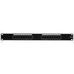 Panel de conexión UTP de 16 puertos de categoría 6 para armario/rack de 19 pulgadas