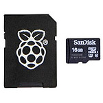 Tarjeta micro-SD de 16 GB de la frambuesa con Noobs