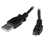 StarTech.com Câble USB 2.0 A mâle / micro USB B mâle coudé 90° vers le haut - 2 m - Noir