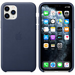 Apple Coque en cuir Bleu Nuit Apple iPhone 11 Pro