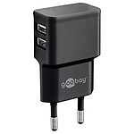 Goobay Chargeur USB Double 2.4A Noir