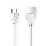 Nedis Straight white extension cable - 5 meters