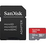 SanDisk Ultra microSDXC UHS-I U1 32 Go + Adaptateur SD