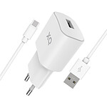 xqisit Travel Charger 2.4 A USB / USB-C Blanc